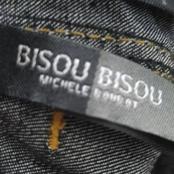 Bisou Bisou Dark Wash Denim Jean Bell Bottom Leg - Picture 6 of 8
